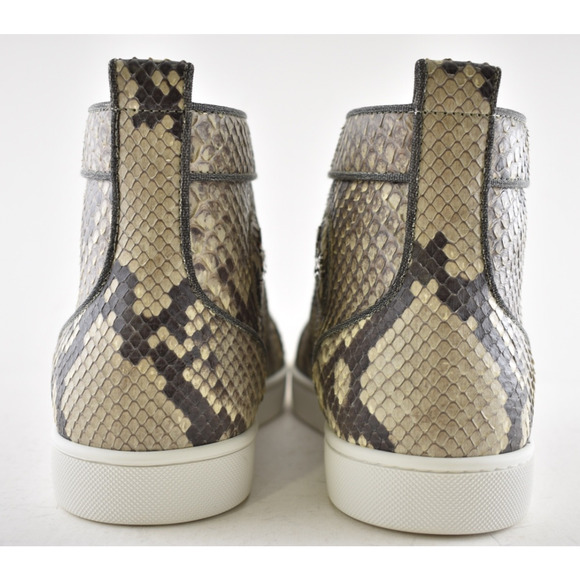 Christian Louboutin Louis Orlato Flat Python Ghost Roccia High Top Sneaker 44 11 - Picture 12 of 13